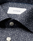 Eton - Dark Blue Micro Floral Signature Twill Slim Fit Shirt L/S SHIRTS Eton