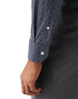 Eton - Dark Blue Micro Floral Signature Twill Slim Fit Shirt L/S SHIRTS Eton