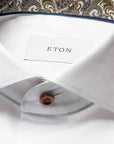 Eton - White Paisley Contrast Signature Twill Contemporary Fit Shirt L/S SHIRTS Eton