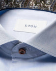 Eton - Light Blue Paisley Contrast Signature Twill Contemporary Fit Shirt L/S SHIRTS Eton