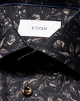 Eton - Dark Navy Floral Signature Twill Contemporary Fit Shirt L/S SHIRTS Eton