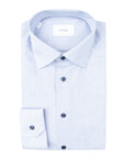 Eton - Navy Stripe Cotton and TENCEL™ Lyocell Slim Fit shirt L/S SHIRTS Eton