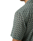 Eton - Green Geometric Print Resort Short Sleeve Shirt S/S SHIRTS Eton