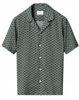 Eton - Green Geometric Print Resort Short Sleeve Shirt S/S SHIRTS Eton