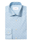 Eton - Light Blue Floral Signature Poplin Slim Fit Shirt L/S SHIRTS Eton