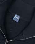 Fedeli - Midnight Blue Paul Giza Organic Cotton Quarter-Zip Sweater