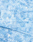 Fedeli - Light Blue Palm Print Sean Panamino Cotton Long Sleeve Shirt L/S SHIRTS FEDELI