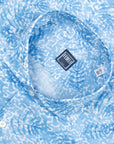 Fedeli - Light Blue Palm Print Sean Panamino Cotton Long Sleeve Shirt L/S SHIRTS FEDELI