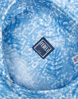 Fedeli - Light Blue Palm Print Sean Panamino Cotton Long Sleeve Shirt L/S SHIRTS FEDELI