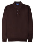 Fedeli - Brown 'Sportsman' Superfine Wool 140's Knit Polo