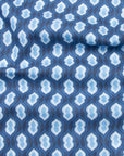 Fedeli - Navy Geometric Print Sean Panamino Cotton Long Sleeve Shirt L/S SHIRTS FEDELI