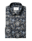 Eton - Navy Floral Signature Twill Slim Fit Shirt L/S SHIRTS Eton