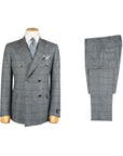 Belvest - Grey Check 'CEO' Double-Breasted Wool Suit SUITS Belvest