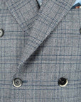 Belvest - Grey Check 'CEO' Double-Breasted Wool Suit SUITS Belvest