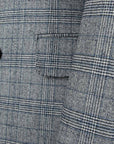 Belvest - Grey Check 'CEO' Double-Breasted Wool Suit SUITS Belvest