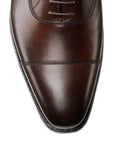 Crockett & Jones - Hallam Brown Dark Calf Oxford Shoes - E Fitting SHOES Crockett & Jones