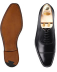Crockett & Jones - Hallam Black Calf Oxford Shoes - E Fitting SHOES Crockett & Jones