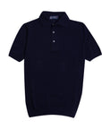 Robert Old - Navy Knit Short Sleeve Polo Sweater S/S POLOS Robert Old