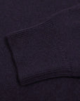Robert Old - Dark Navy Tiree 4ply Crew Neck Cashmere Sweater CASHMERE Robert Old
