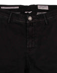 Jacob Cohen - Black 'Bobby' Slim Fit Cotton Twill Chino Trousers CASUAL TROUSERS Jacob Cohen