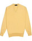 Robert Old - Lemon Frost Chatsworth 2ply V-Neck Cashmere Sweater CASHMERE Robert Old