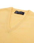 Robert Old - Lemon Frost Chatsworth 2ply V-Neck Cashmere Sweater CASHMERE Robert Old