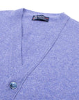 Robert Old - Lapis Blue Mallaig 4ply Cashmere Cardigan CASHMERE Robert Old