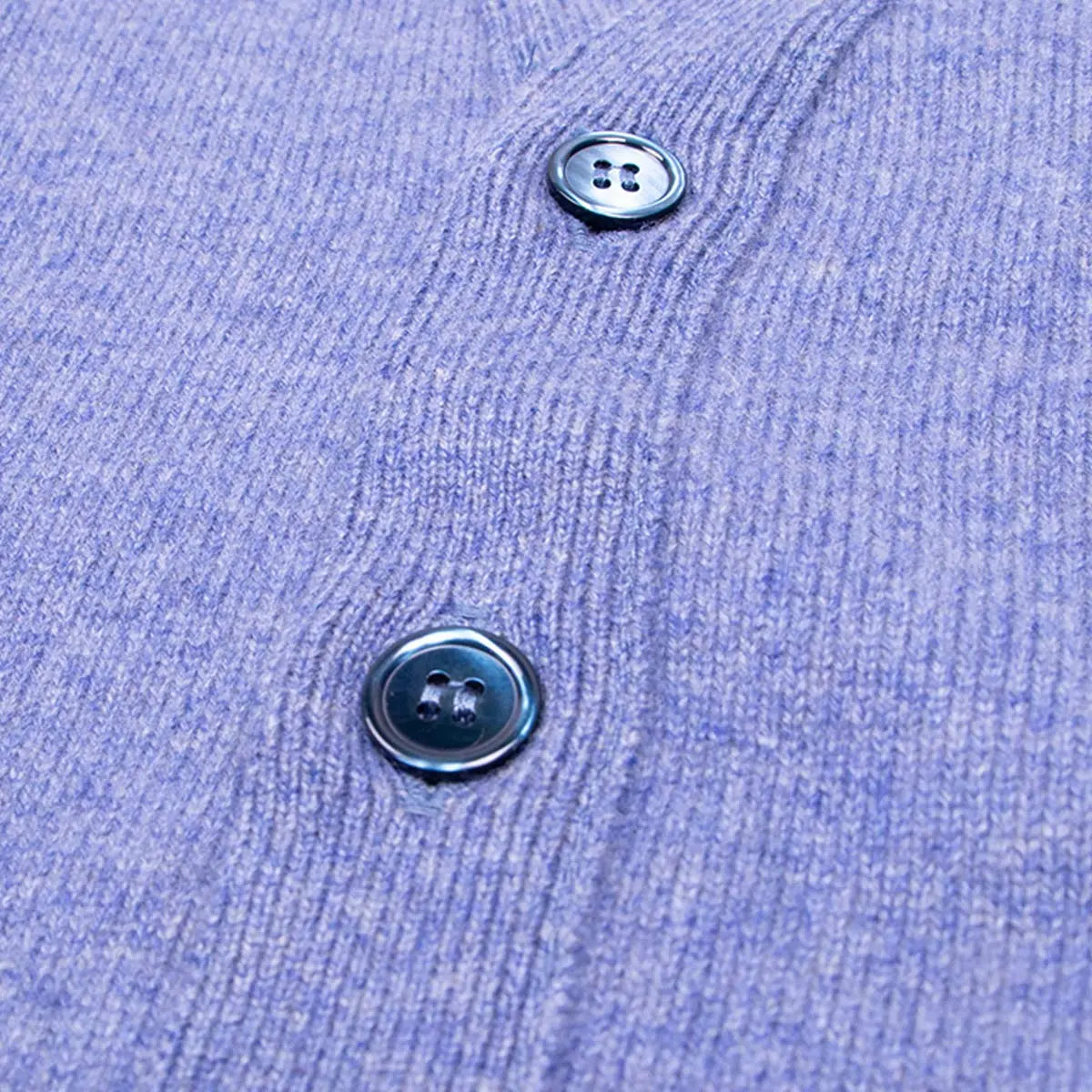 Robert Old - Lapis Blue Mallaig 4ply Cashmere Cardigan CASHMERE Robert Old