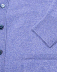 Robert Old - Lapis Blue Mallaig 4ply Cashmere Cardigan CASHMERE Robert Old