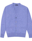 Robert Old - Lapis Blue Mallaig 4ply Cashmere Cardigan CASHMERE Robert Old
