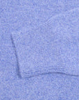 Robert Old - Blue Melange Balvenie 3 Button 4ply Cashmere Polo Sweater CASHMERE Robert Old