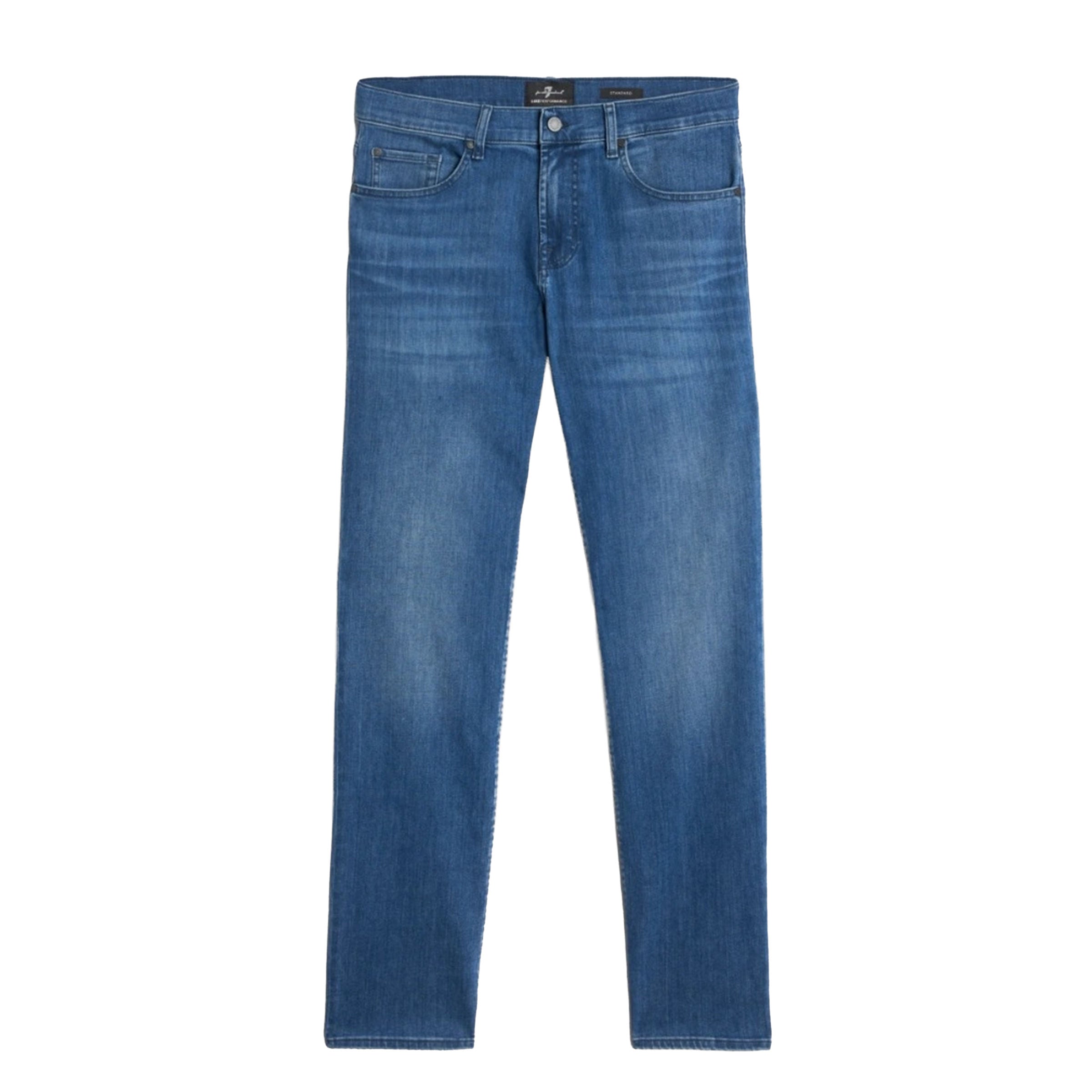 7 For All Mankind - Mid Blue Standard Luxe Performance Jeans 