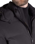 Moorer - Nero Black 'Brett' Bomber Down-filled Jacket BLOUSONS MooRER