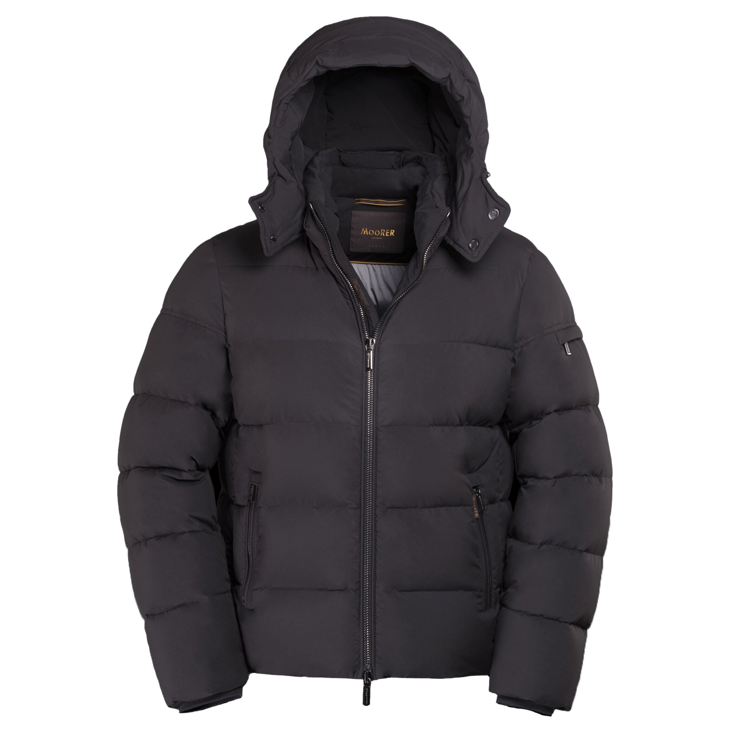 Moorer Nero Black 'Brett' Bomber Down-filled Jacket – Robert Old