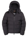 Moorer - Nero Black 'Brett' Bomber Down-filled Jacket BLOUSONS MooRER