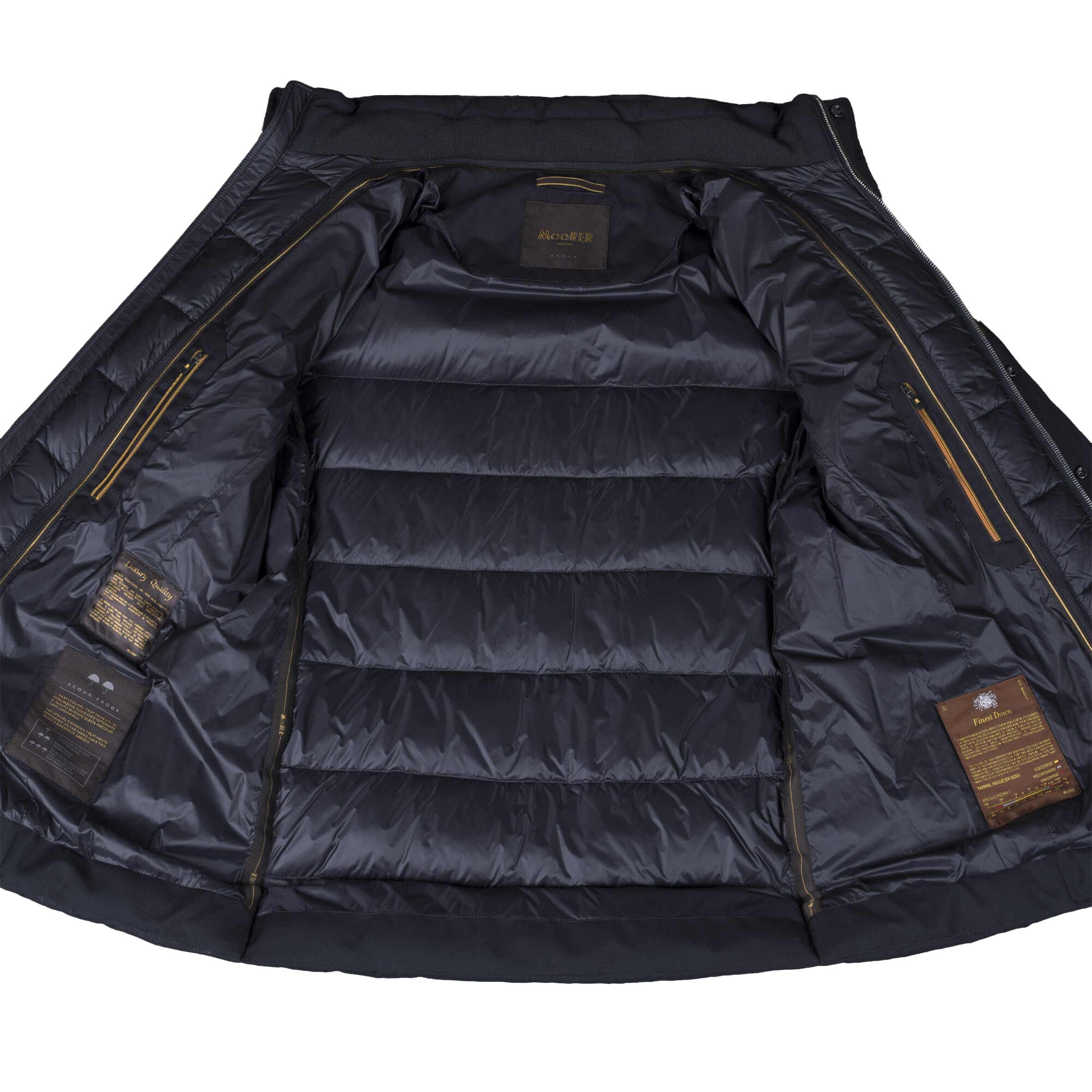 Moorer - Dark Blue 'Ilvo' Down-filled Quilted Jacket BLOUSONS MooRER