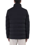 Moorer - Dark Blue 'Ilvo' Down-filled Quilted Jacket BLOUSONS MooRER