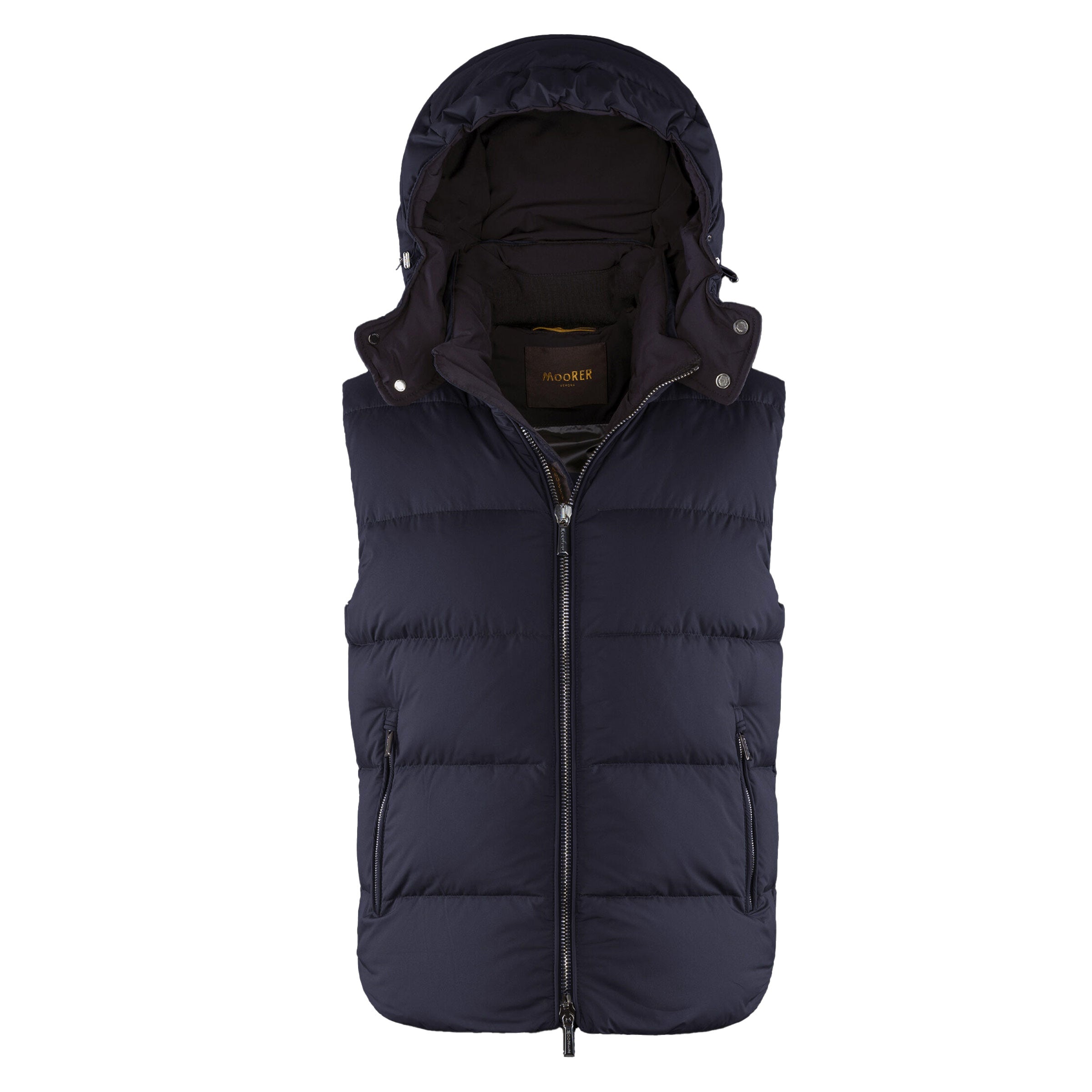 Moorer - Navy Blue 'Fire' Down Padded Gilet BLOUSONS MooRER