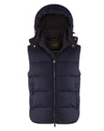 Moorer - Navy Blue 'Fire' Down Padded Gilet BLOUSONS MooRER
