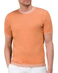 Moorer - Orange 'Jude' Cotton Knitted Tshirt