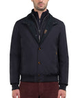 Moorer - Dark Blue 'Janos' Bomber Jacket BLOUSONS MooRER