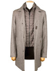 Moorer - Taupe ‘Monferrato’ Cashmere & Virgin Wool Longline Coat OVERCOATS MooRER