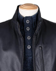 Robert Old - Midnight Blue Calf Leather Gilet LEATHERS Robert Old