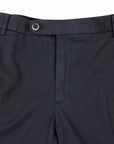 Robert Old - Navy Blue Stretch Cotton & Linen Twill Chinos CASUAL TROUSERS Robert Old