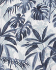 Robert Old - Navy Palm Print Linen-Mix Resort Shirt S/S SHIRTS Robert Old