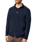 Paul & Shark - Navy Active Fleece Cotton Zip-Up Sweatshirt