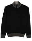 Paul & Shark - Black Soft Cool Touch Half Zip Wool Sweater KNITWEAR Paul & Shark