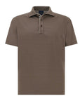Paul & Shark - Morel Brown Double-Mercerised Cotton Polo shirt S/S POLOS Paul & Shark