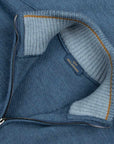 Paul & Shark - Blue Soft Cool Touch Half Zip Wool Sweater KNITWEAR Paul & Shark