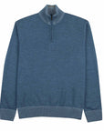 Paul & Shark - Blue Soft Cool Touch Half Zip Wool Sweater KNITWEAR Paul & Shark